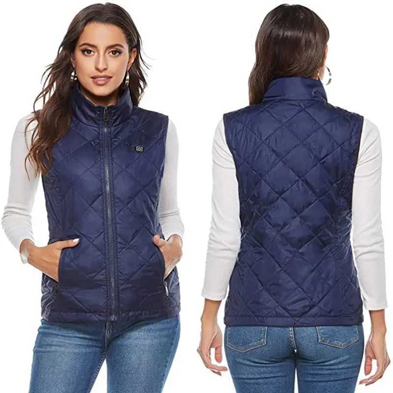 9 Womens Heated Vest Zones Electric Heated Jackets Womens Sportswear Heated Coat Graphene Heat Coat USB Heating Jacket for Camping H251017
