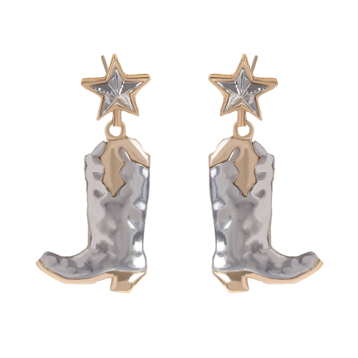 Trendy Retro designer earrings Five-Star Alloy Combat Boots Earrings Niche Women's earrings luxury Style free shipping