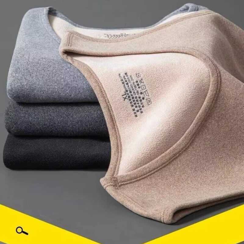 Men Thermal Sleeveless Vest Slim Fit Inner Wear SelfHeating Undershirt Plush Thick Warm Comfortable Base Layer Waistcoat H251017