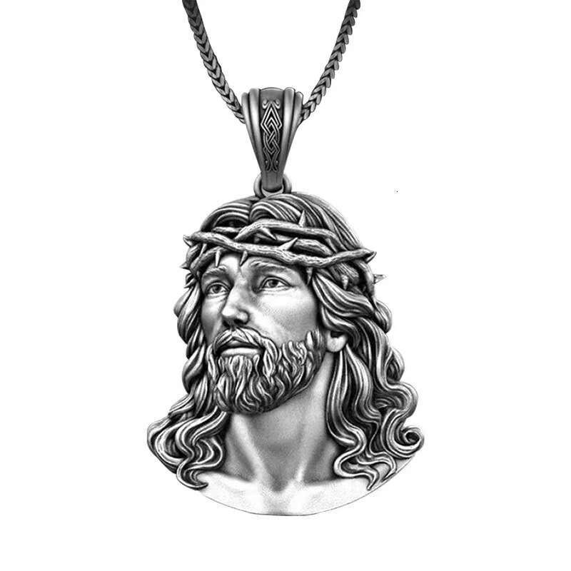 Religious Jesus Hip Hop Jewelry Pendant Fashion Gift Necklace
