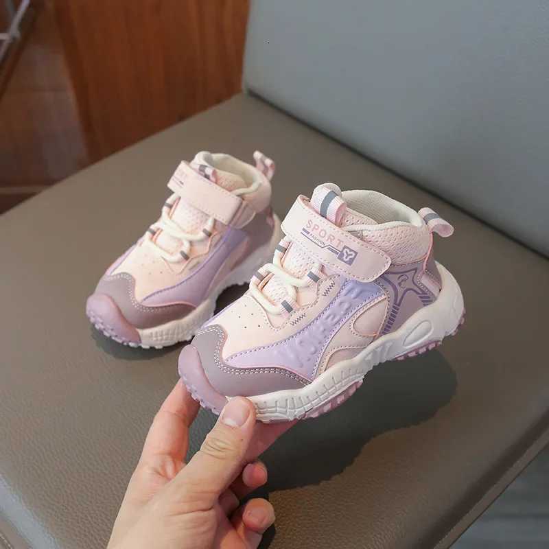 High Tops Kids Sneakers Autumn Winter Children Sport Shoes Soft Breathable Patchwork Color Unisex Boys Girls Hiking ShoesT251017