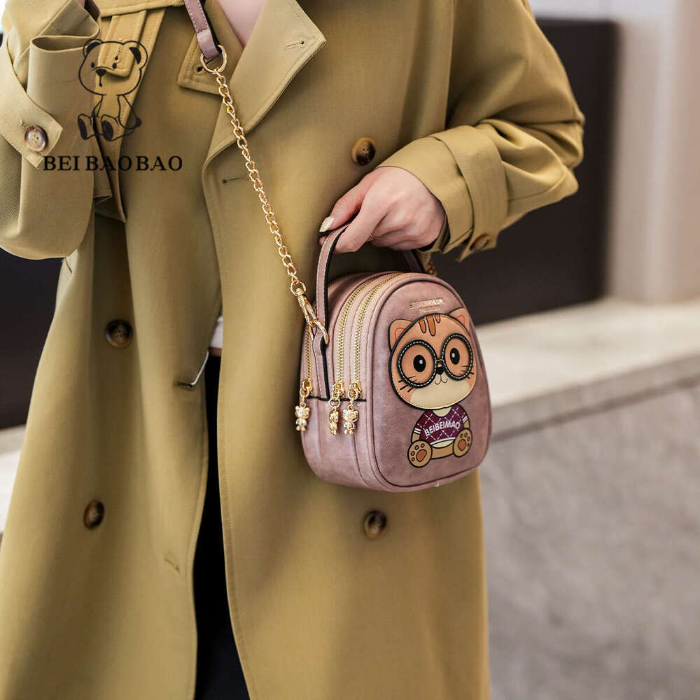 Beibao 2025 New Model Phone Multi-layer Practical Single Shoulder Crossbody Bag Chain Design Handbag