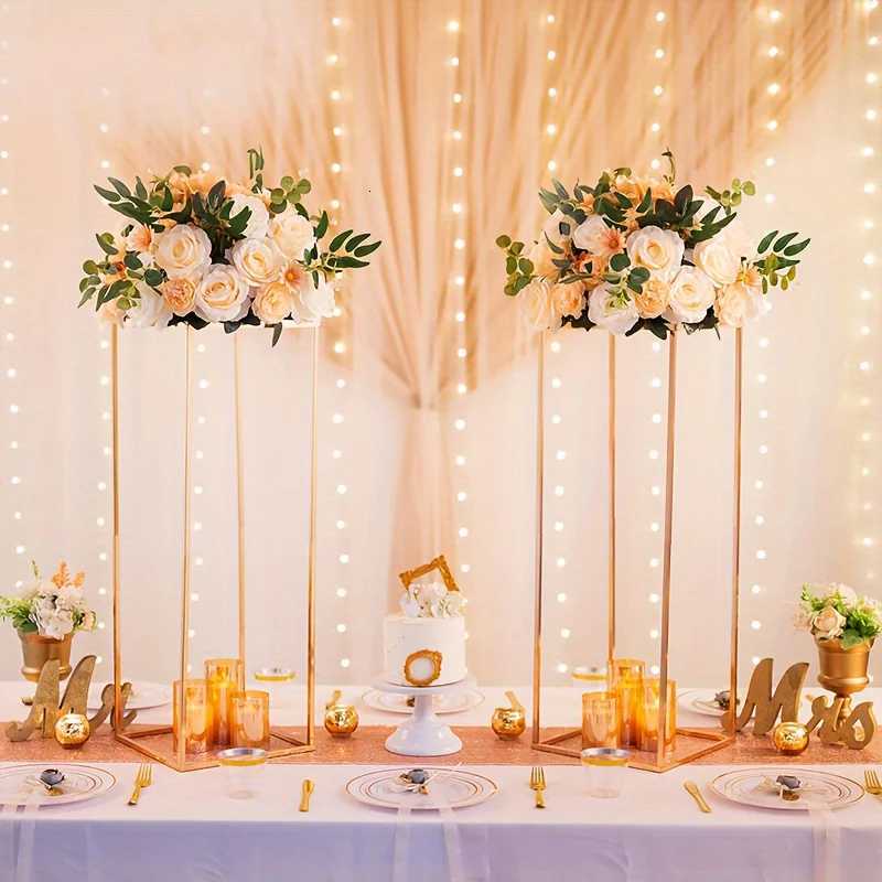 210 Pieces Gold Metal Vase Table Vase Home Event Decoration Tall Flower Stand Party Wedding Reception Halloween Christmas C251017