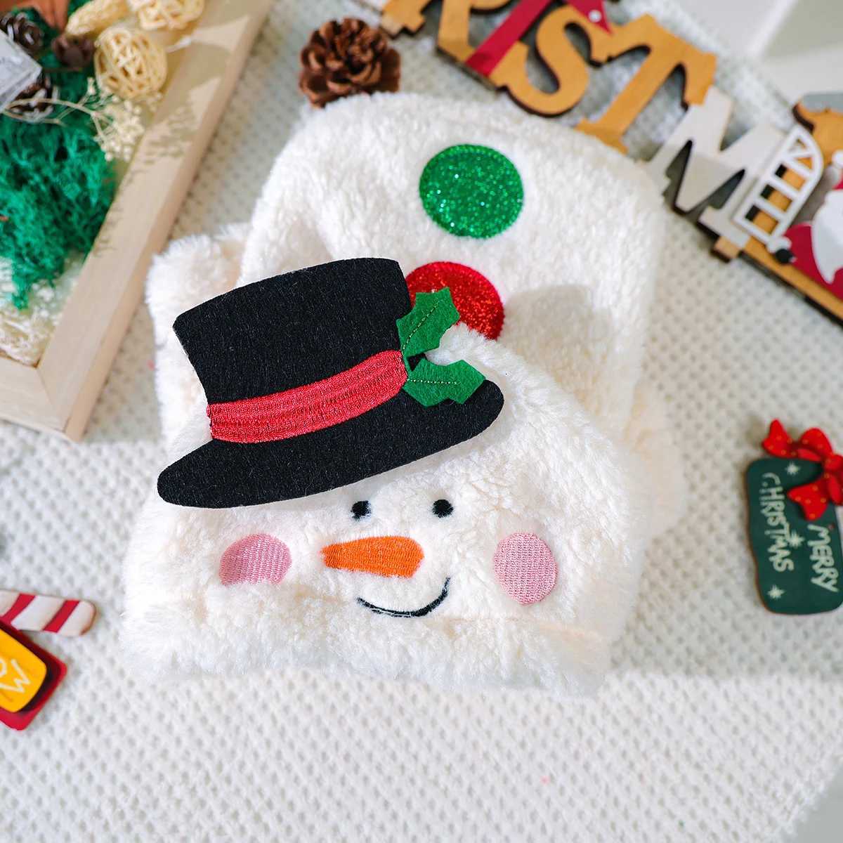 Pet Dog Cat Clothes Autumn and Winter Thickened Plush Snowman Sweater Jacket Snapdown White Hoodie JacketW251017