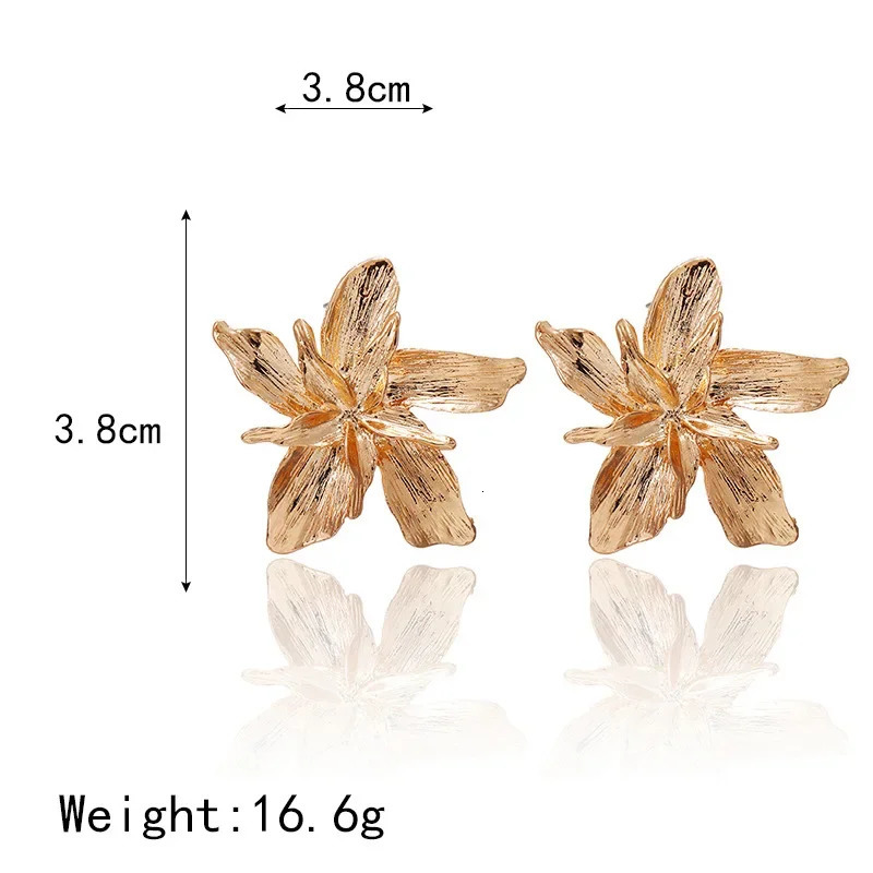 Exaggeration Double Layer Flower Big Earring for Women Creativity GoldSilver Color Stainless Steel Jewelry Fashion Brincos Gift 251016