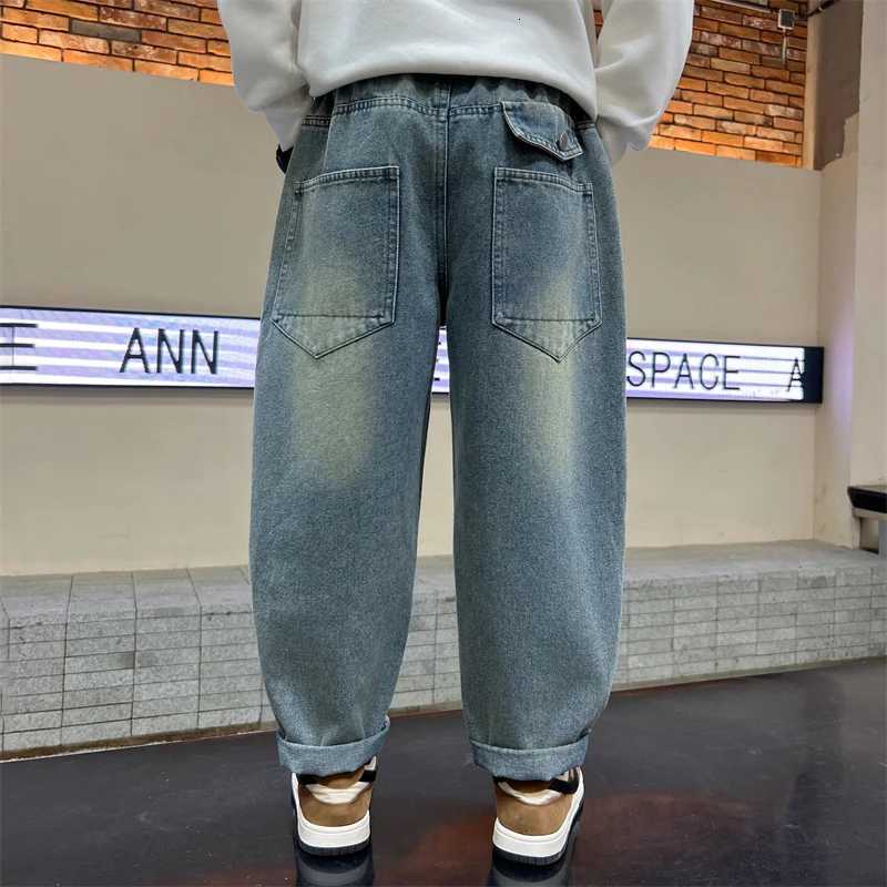 Fashion Kids Boy Vintage Wash Distressed Regular Jeans With Pocket Child High Street Casual Jeans Denim Pants Age 514 Years OldT251017