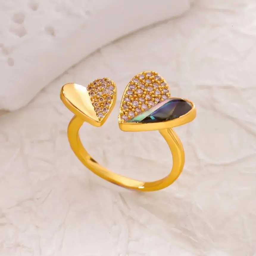 Zircon Sunflower Open Rings For Women Men Gold Color Stainless Steel Ring Wedding Luxury Jewelry Party Gifts bijoux femmesW251017