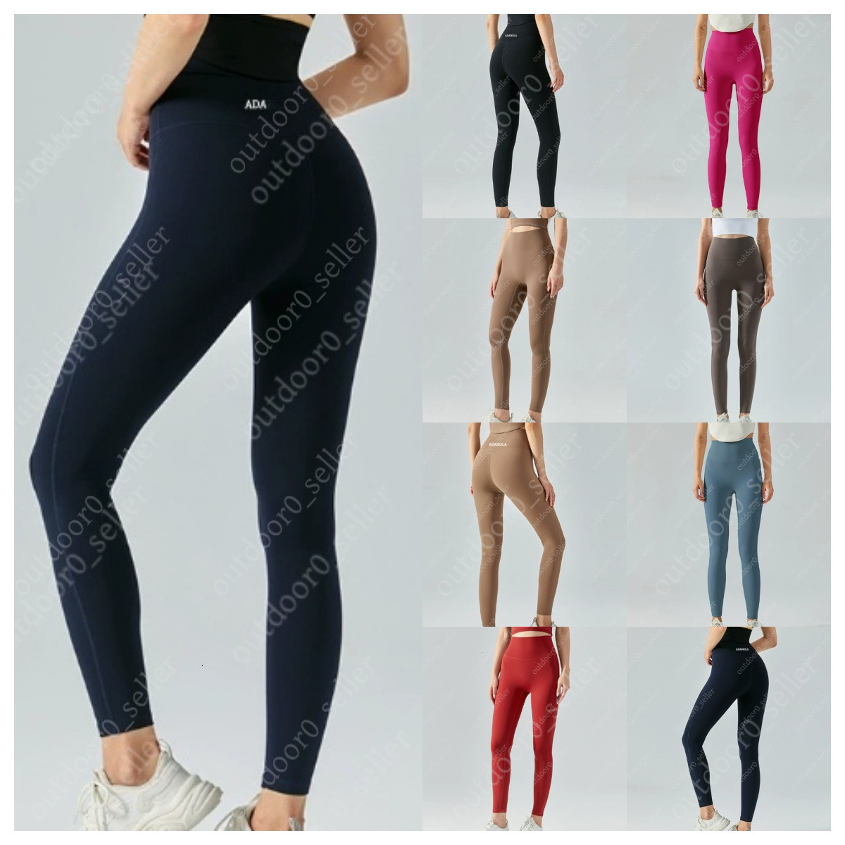 2025 10A Yoga Leggings Women Pants Outfits Lady Sports Ada Hoodie Ada Yoga Fashion Ladies Exercise Fitness Wear Girls Running Ninth Pants Adanolas Leggings 759