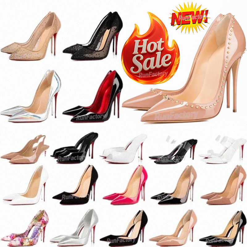 Dress Shoes Designers High Heels Womens Red Pump Platform Peep-toes Sandals Sexy Pointed Toe Red Sole 6 8 10 12cm BottomShoes Dress Heels Wedding Party Wedge Heels