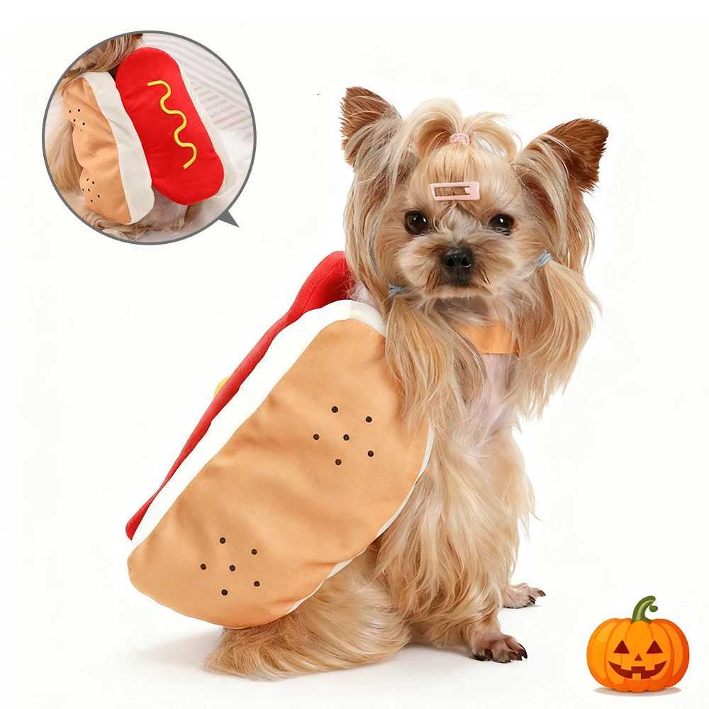 Halloween Pet Costume for Small Dogs Cats Hot Dog Design Adjustable Style Funny Party Yorkshire Terriers Chihuahuas Outfit SetW251017
