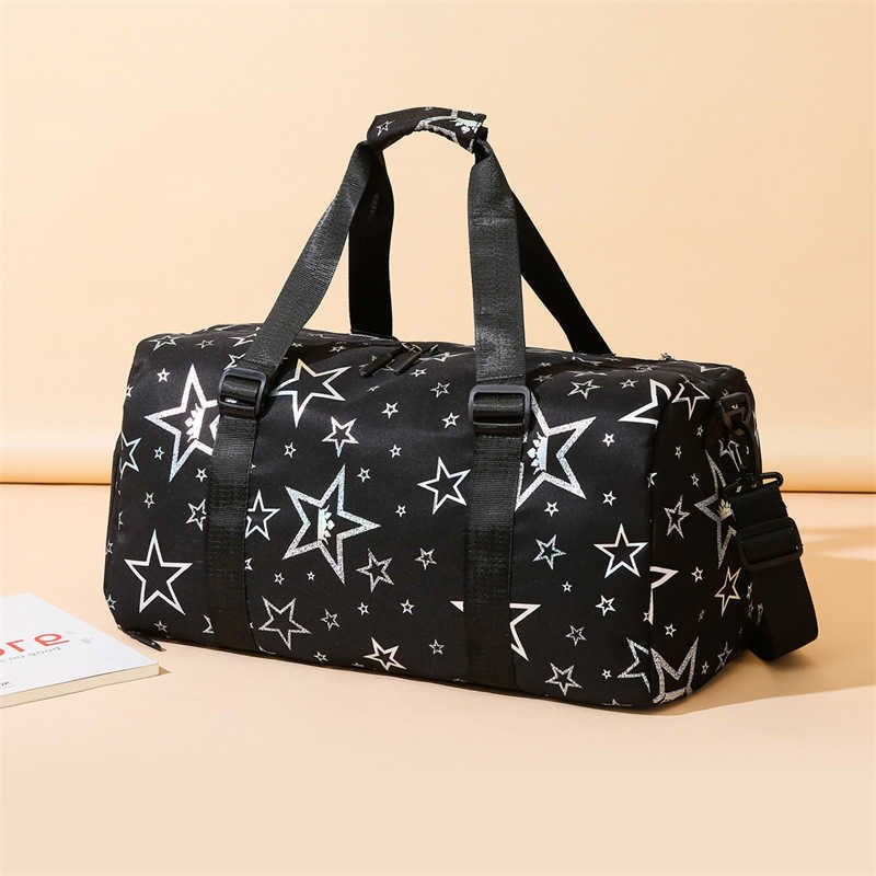 Dry Wet Separation Gym Bag Sports Crossbody Bag for Women Water-Resistant Oxford Cloth Luggage Bag Short Trip Handheld Travel Bag