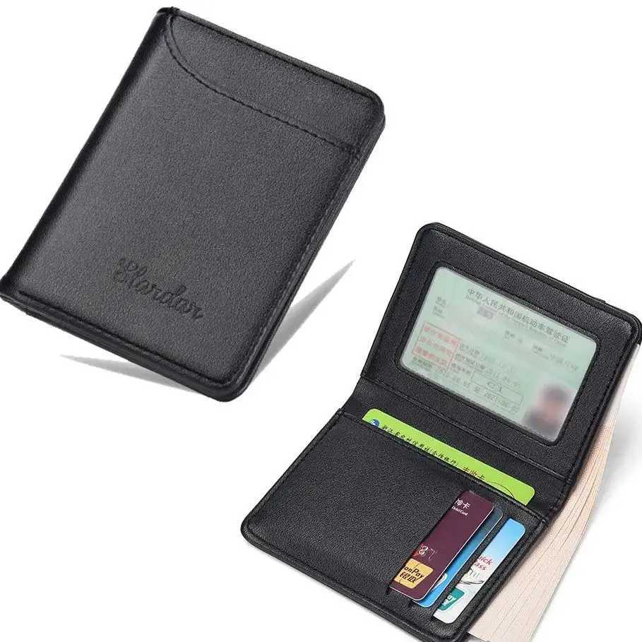 Fashion Thin Wallet Credit Card CoffeeBlack Men Wallet Bifold Money Clip Male Business ID Card Holder Short PU Leather PursesW251017