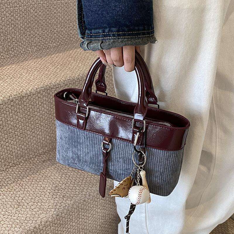 Super Popular Niche Color-Block Women 2024 New Autumn Winter Versatile Crossbody Fashion Handbag for Going Designer Bags Out Small Tote Bag