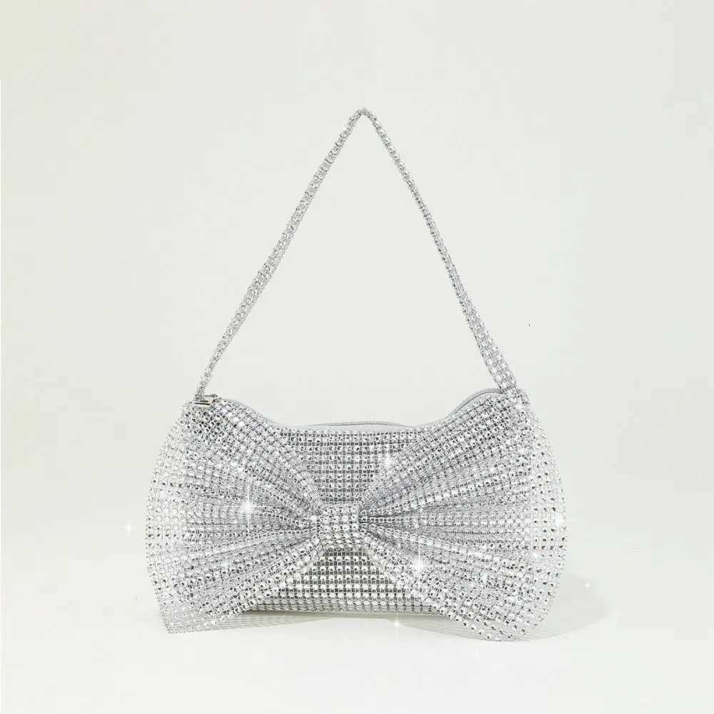 Elegant Circular Evening Bag Rhinestone Bow knot Banquet Clutch Decorate Sparkling Handbags Women Female Z251017