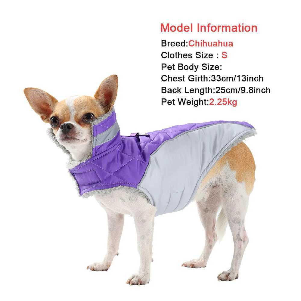 Warm Puppy Coat Thick Fleece Winter Jacket Clothes For Small Medium Dogs Cats Reflective Chihuahua Yorkie Costume Pet OutfitsW251017