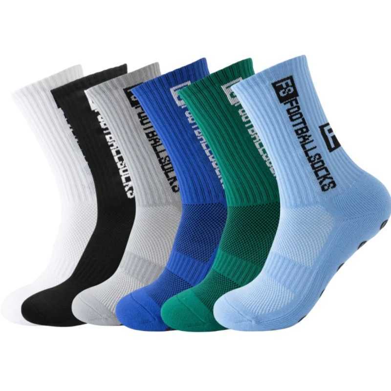 6PairsLot FS Football Socks New Style Round Silicone Suction Cup Grip Anti Slip Soccer Socks Sports Men Baseball Rugby Socks C251017