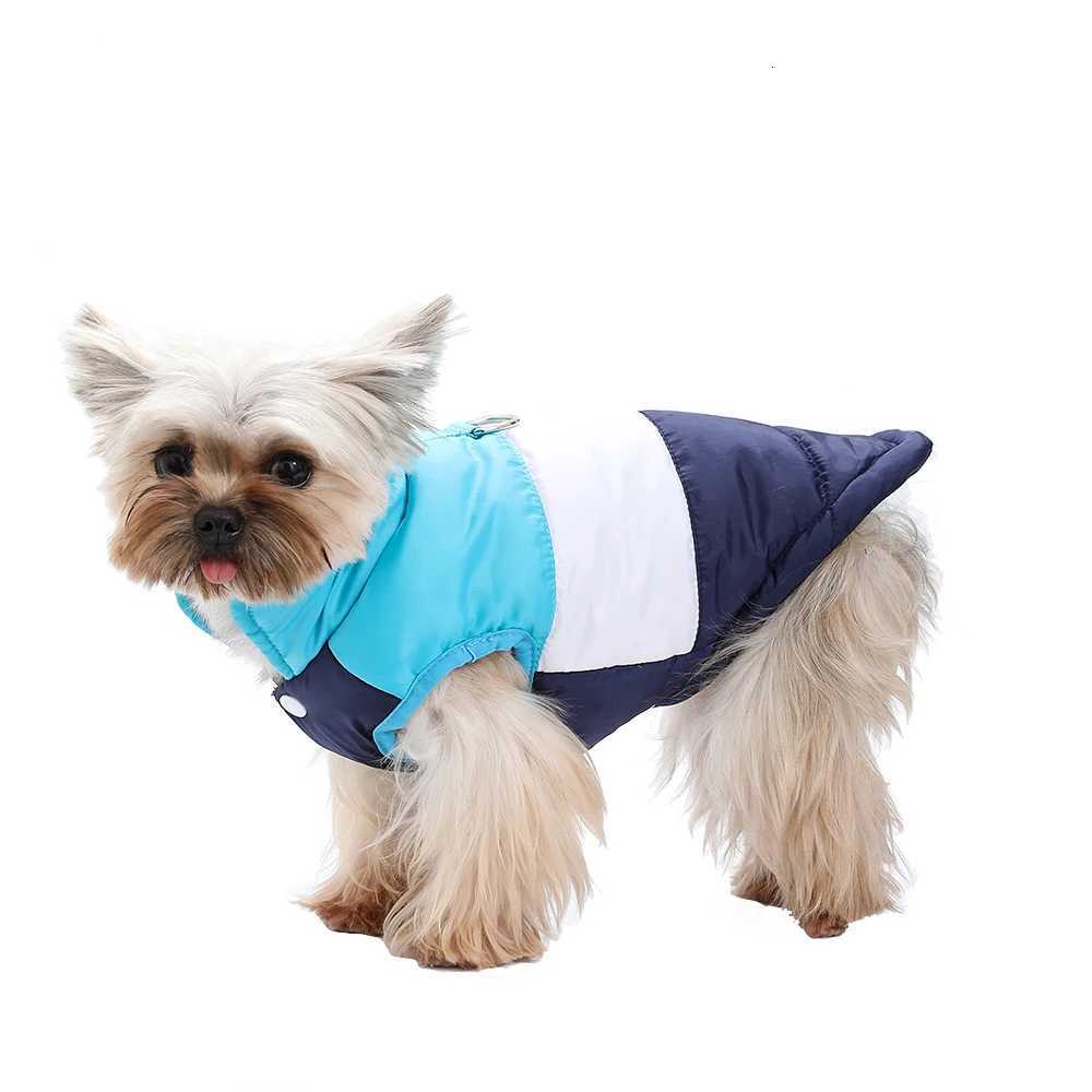 Warm Pet Coat With DRing Windproof Puppy Jacket for Small Medium Dogs For Winter Waterproof Dog Coat Bulldog Yorkshire ParkaW251017