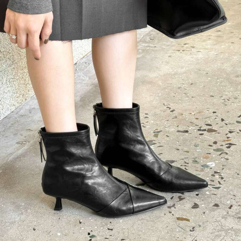 Cameido French Style Pointed Toe Slim Heel Fashion Boots For Autumn
