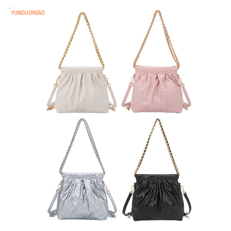 Autumn and winter new designer bag new backpack quilted garbage bag chain type women's shoulder bag fashionable and versatile commuting bag