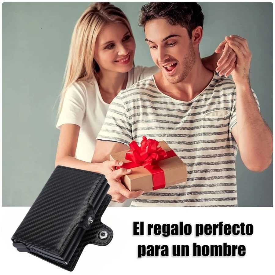 1416 Cards Carbon Fiber Wallet RFID Blocking 1416 Cards Carbon Fiber Automatic PopUp Card Holder Money BagW251017