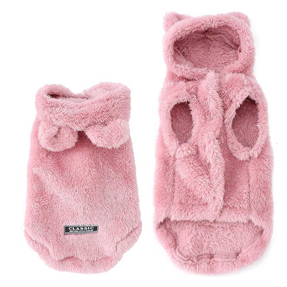 Soft Dog Hoodies For Winter Fleece Warm Pet Hoodies For Small Medium Dogs Cats Rabbit Ear Funny Pets Costume Cute Yorkshire CoatW251017