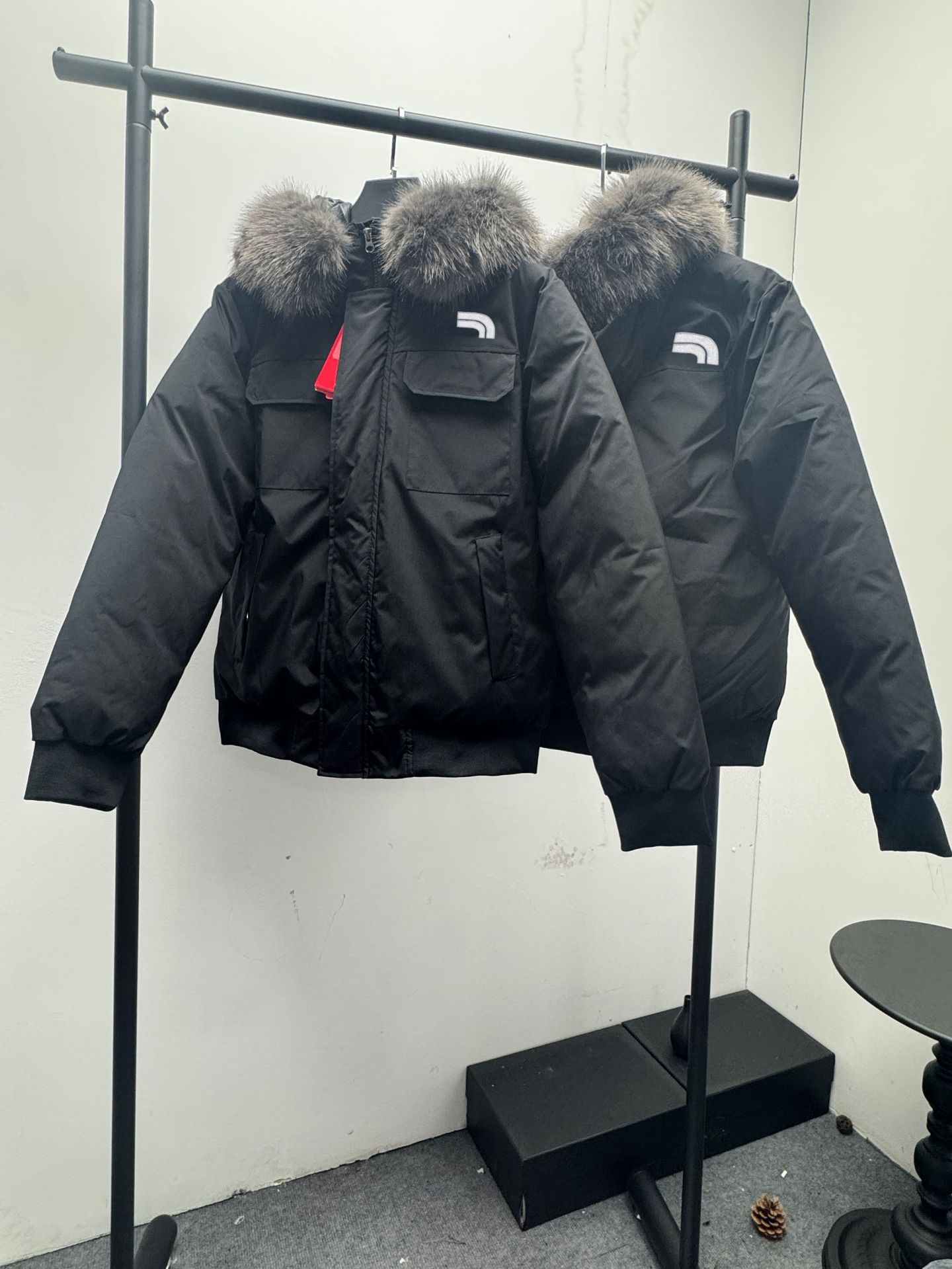 Men's designer Jackets Unisex Winter Cotton Jacket with Faux Fur Hood & Embroidery Quilted Long Coat