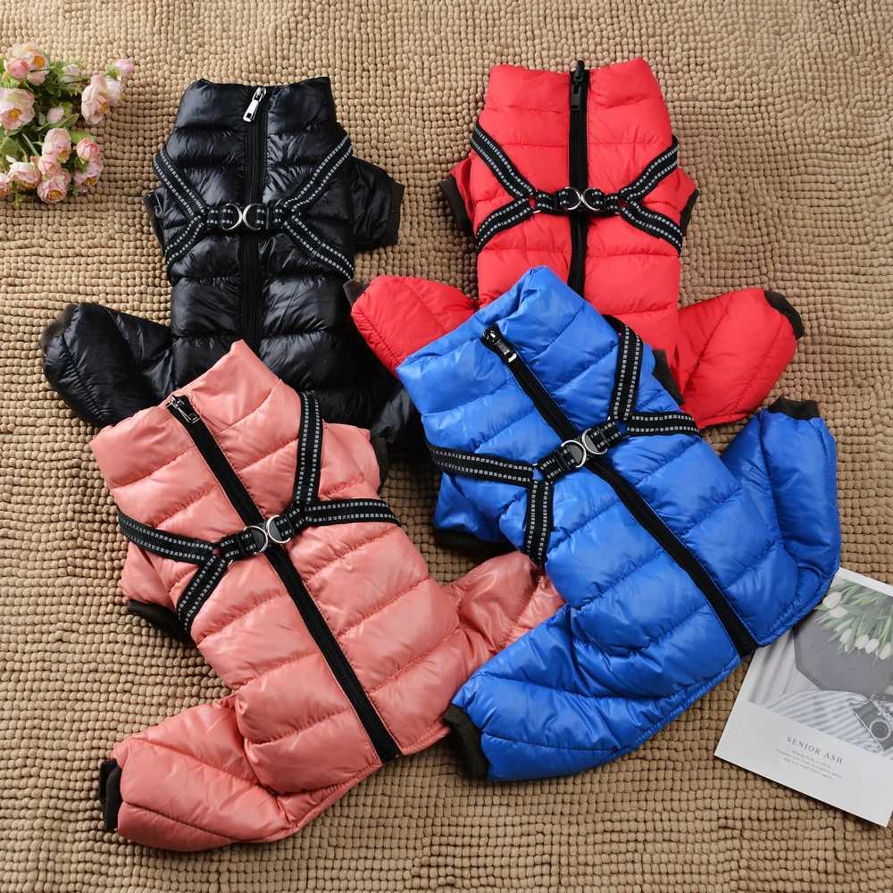 Winter Pet Jumpsuit Soft Warm Puppy Jacket Coat For Small Dogs Cats Zipper Solid Apparel Chihuahua French Bulldog Sphynx CostumeW251017