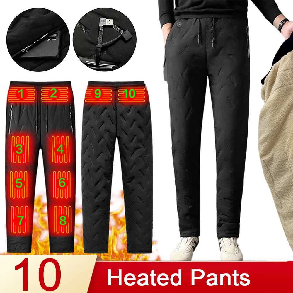 2023 Winter Thermal Hiking Pants Heating Underwear USB Electric Heated Pants Ski Wear Heater Sports Thermal Motorcycle Pants H251017