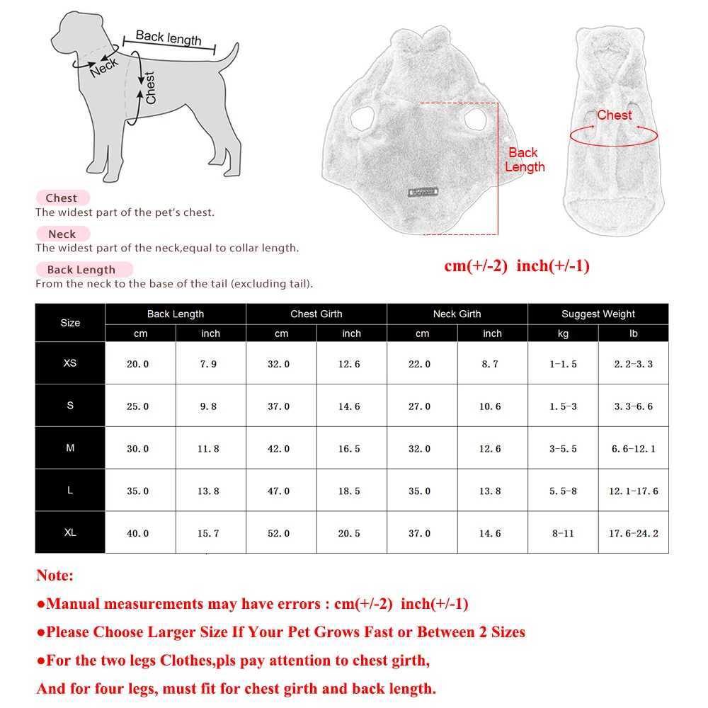 Soft Pet Hooded Jacket Sweater Winter Warm Fleece Puppy Clothes For Small Dogs Cats Cozy Cute Ear Chihuahua Yorkshire CostumesW251017