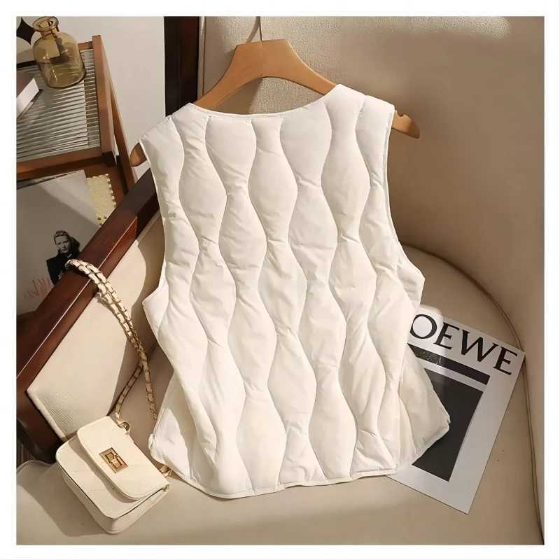 Autumn Winter New Fashion Vneck Waistcoat Down Coats Womens Clothing Loose Warm Korean Simplicity Allmatch Popularity Tops W251016