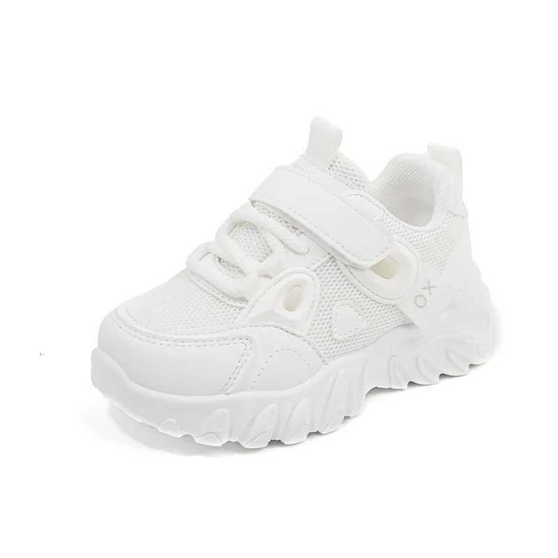 2025 New Spring Autumn Boys White Shoes Girls Breathable Mesh Casual Soft Sole Sneakers Kids Running Shoes Children Sports ShoesT251017