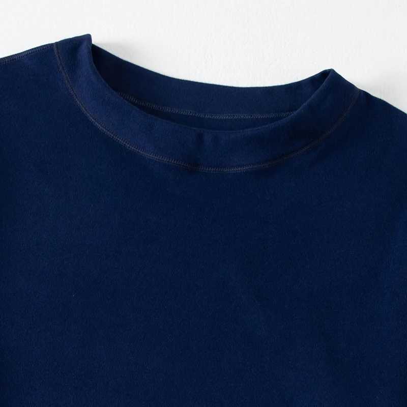 2piece AutumnWinter Mens High Neck Fashion Solid Color Warm Underwear Set Thickened Large Half High Neck Top Tshirt Warm Pants H251017