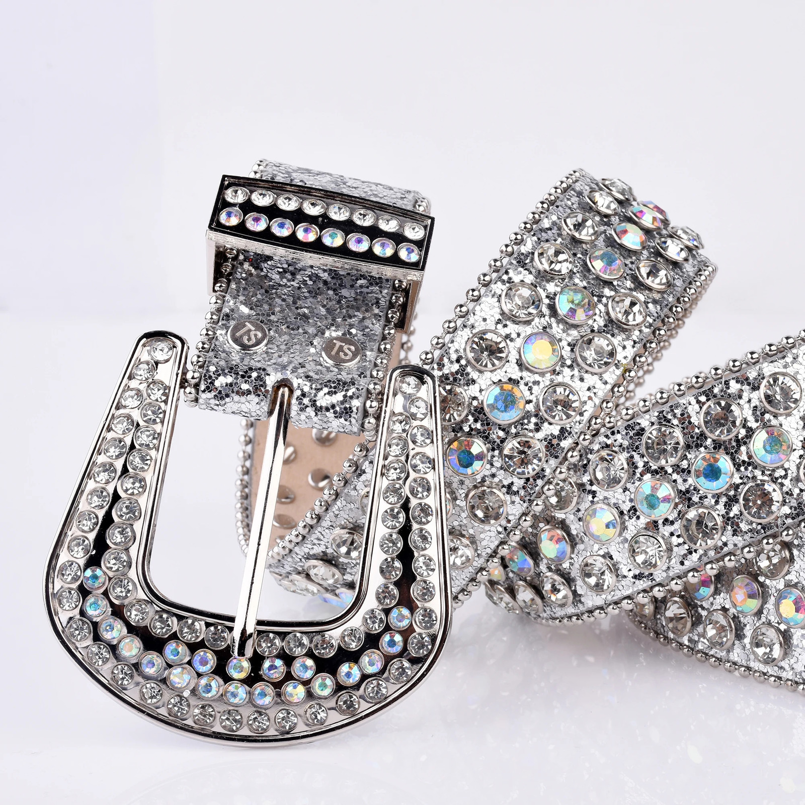 Punk Rhinestone Belt Chic Western Jeans Sparkle Crystal Denim Girl Mosaic Jeans Belt 251010