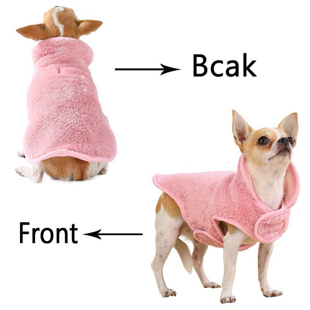 Warm Dog Coat Adjustable Reversible Clothing Fleece Puppy Autumn Winter Vest Costume For Small Medium Dogs Chihuahua YorkshireW251017