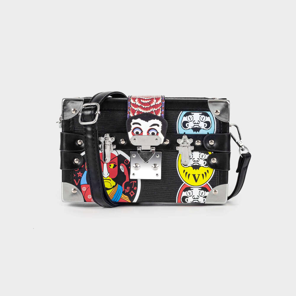 High-end Crossbody for Women, New Single Shoulder Box Trendy Brand Women's Bag, Unique Graffiti Versatile Small Square Bag