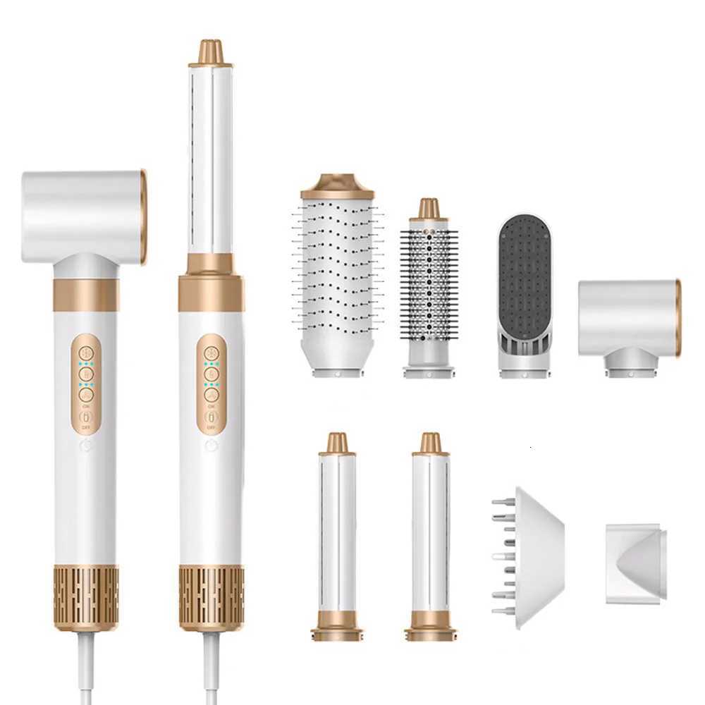 8 In 1 Hair Dryer Set New Fashion Auto Hair Curler Straightening Iron Hot Air Brush Fast Heat Hot Comb Womens Hair Beauty W251017