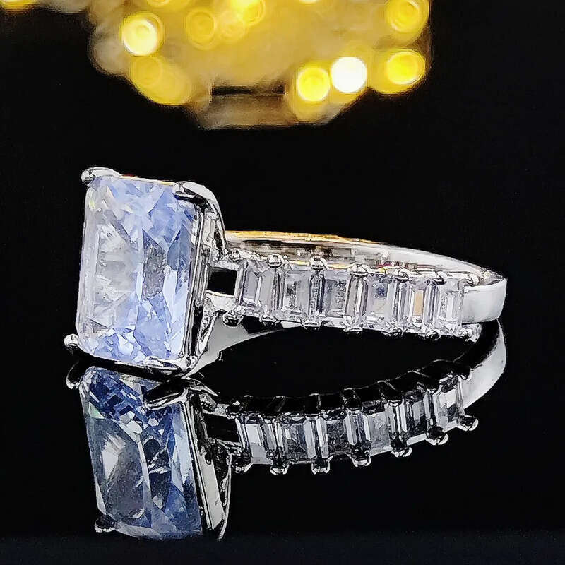 Rulalei 2024 Choucong Brand Wedding Rings Jewelry Sterling Sier Princess Cut 5A Cubic Zircon CZ Dia Gemstones Party Women Band Ring Gift