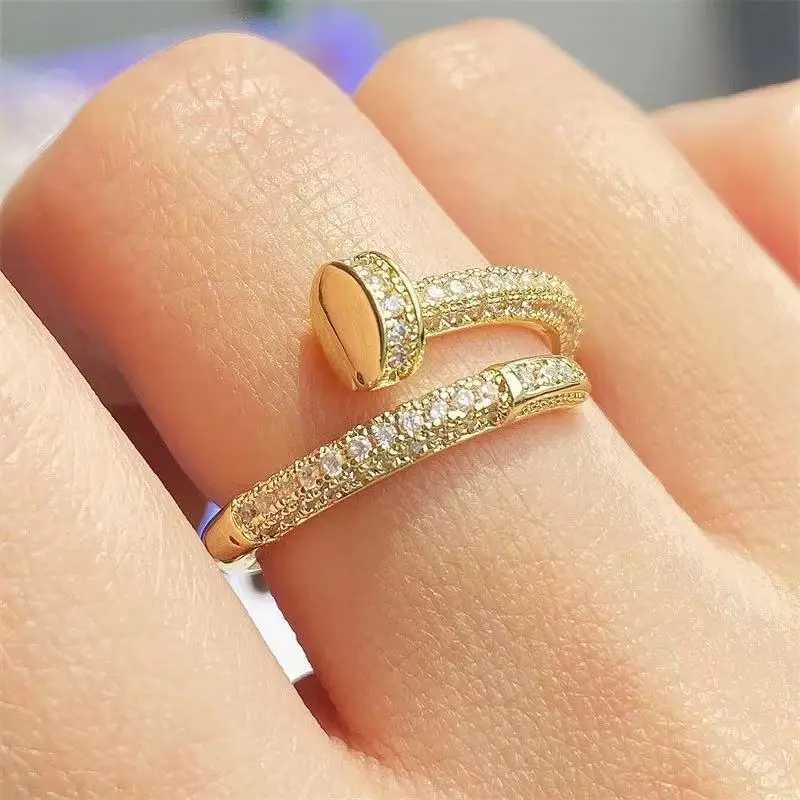 Korean Punk Cubic Zirconia adjustable ring for Women Office Party Friends Gifts Jewelry Accessories Z251017