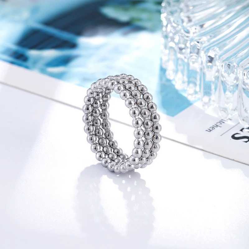 Cute Three in one Bead Chain Shape Ring Stainless Steel High Quality Jewelry Gift Ring For Women And Girls Drop ShippingW251017