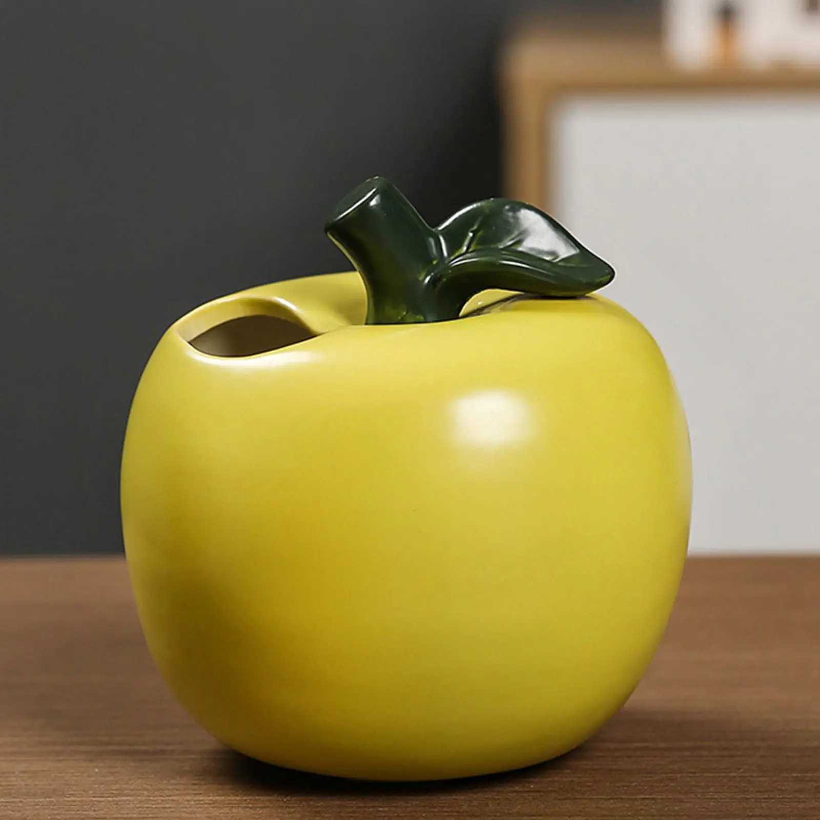 Creative Ceramic Vase Fruit Shaped Flower Vase Hydroponics Office Desktop Ornaments Home Garden Decor C251017