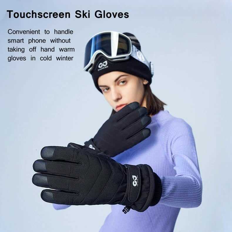 Winter Ski Snow Gloves for Men Women Youth Touchscreen Waterproof Windproof Cold Weather Hand Warming Work Gloves Z251017