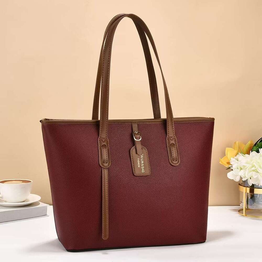New Minimalist Style Large Capacity Women's Tote Bag Solid Color Versatile Handbag Bags