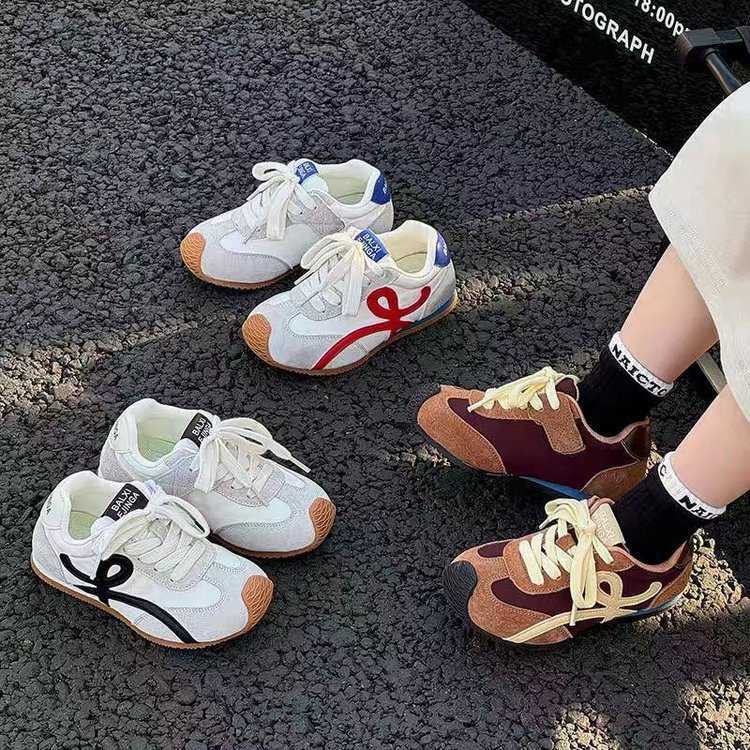 Childrens Forrest Gump shoes 2025 spring new sports shoes breathable real soft leather mens shoes anti slip trendy brand girls shoes W251017
