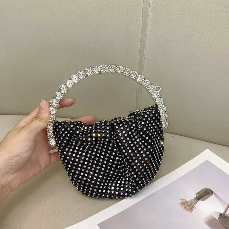 Full diamond handbag water diamond pleated dinner bag fashion chain shoulder messenger bag Z251017