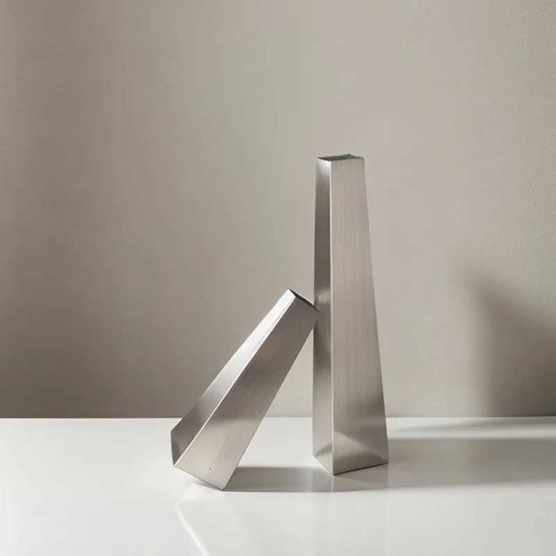 Stainless Steel Vase Creative Luxury Flower Vases Modern Minimst Household Flower Bottle Living Room Decorative Accessories C251017