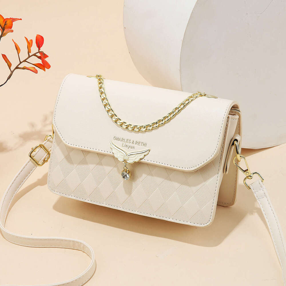 Women's 2025 New Trendy Crossbody Lightweight Summer Color Block Shoulder High-end Chain Small Square Bag