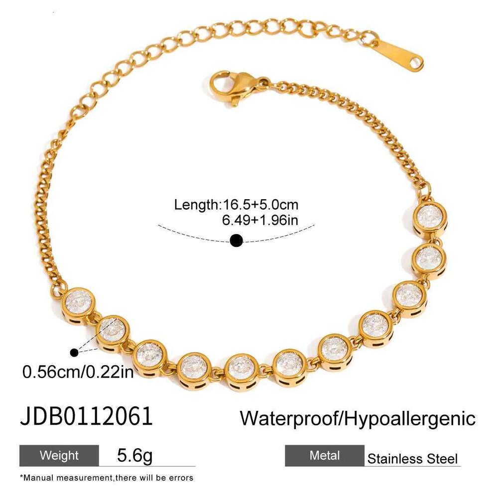 J&D Women's sterling silver Casual Fashion Round moissanite chain Pattern Party Gift Tennis Bracelet
