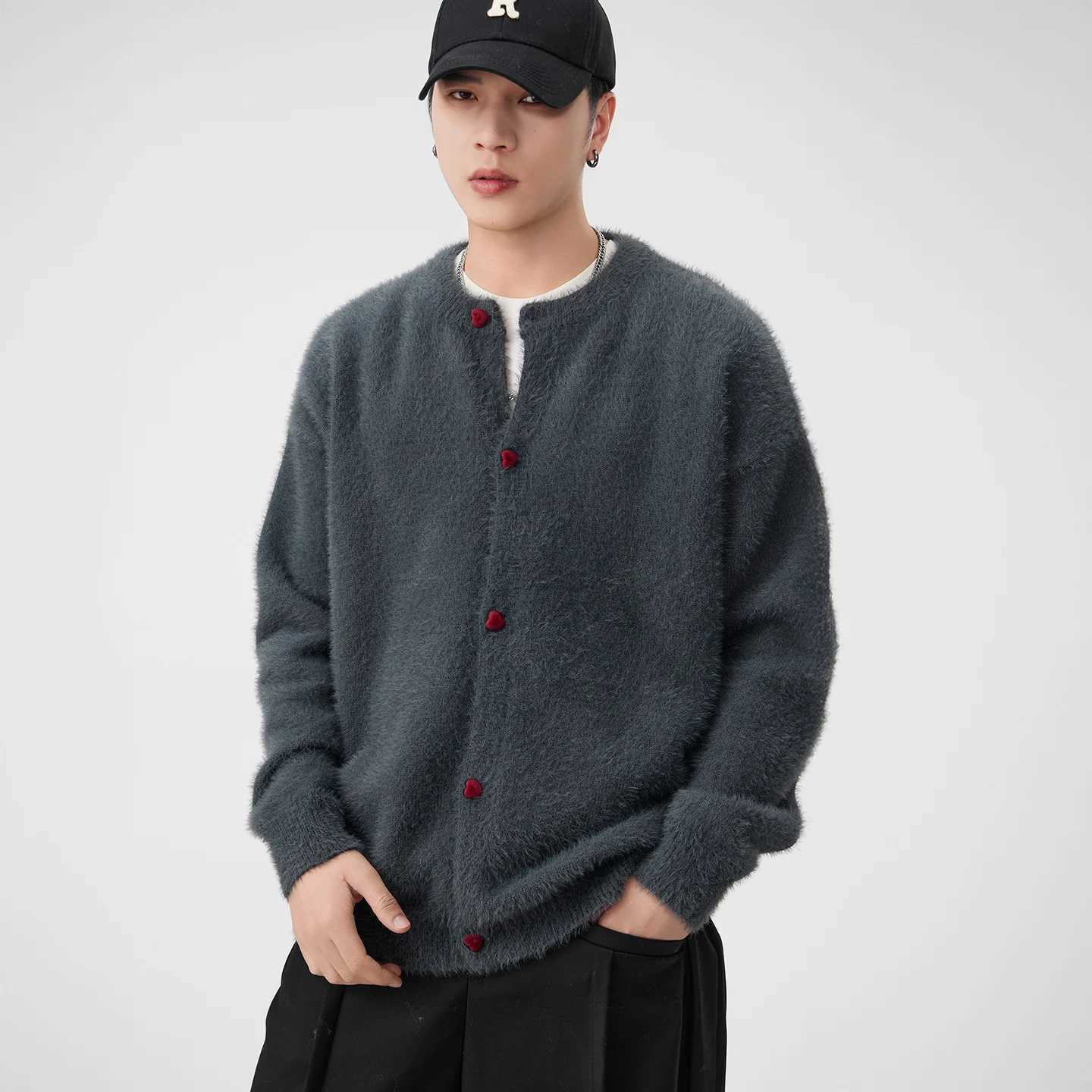 Autumn Winter Knitted Sweater Coat Men Vintage Fashion Loose Casual Knitwear Cardigan Sweater Jacket Women Jumper Tops J251017