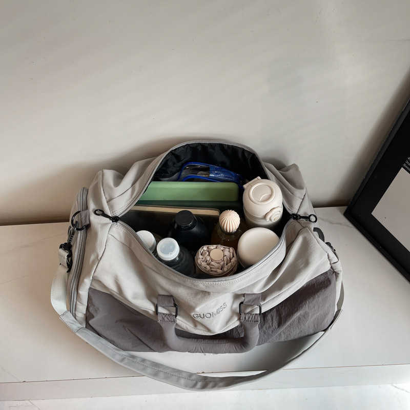 New Travel Bag Large Capacity Short Distance Luggage Bag Sports Fitness Bag Swimming Out Storage Bag Travel Boarding Bag 250415