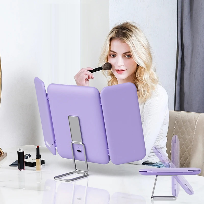 SEJOY Makeup Mirror with Lights 1X 3X 7X Magnifying Mirror Touch Control Trifold Makeup Mirror Portable LED Makeup Mirror 251017w